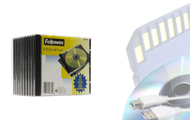 Fellowes 10er Pack JewelCase 1 CD tray black