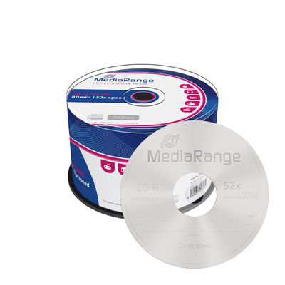 MediaRange CD-R 700MB|80min 52x Schreibgeschwindigkeit, 50er Cakebox