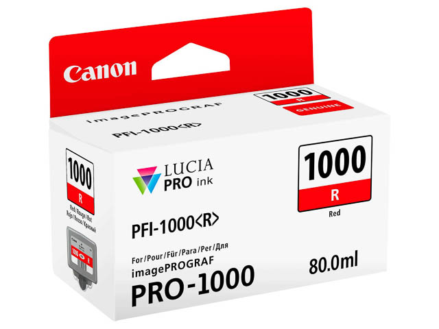 Original Canon 0554C001 / PFI1000R Tintenpatrone rot